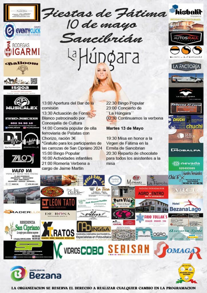 Fiestas de Fátima – Sancibrián 2025