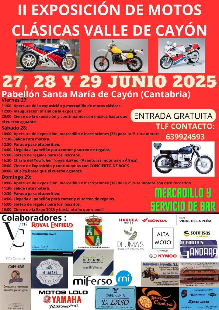 II Exposición de Motos Clásicas Valle de Cayón 2025