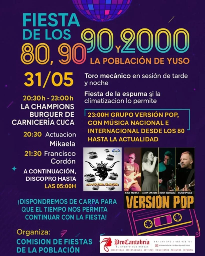 FIESTA DE LOS 80′ 90′ Y 2000