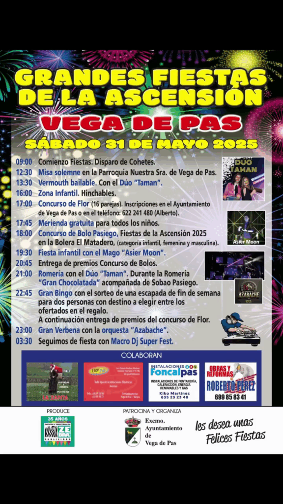 Grandes Fiestas de la Ascensión Vega de Pas 2025