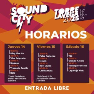 Torrelavega Soundcity 2025 – Cartel Horarios Información