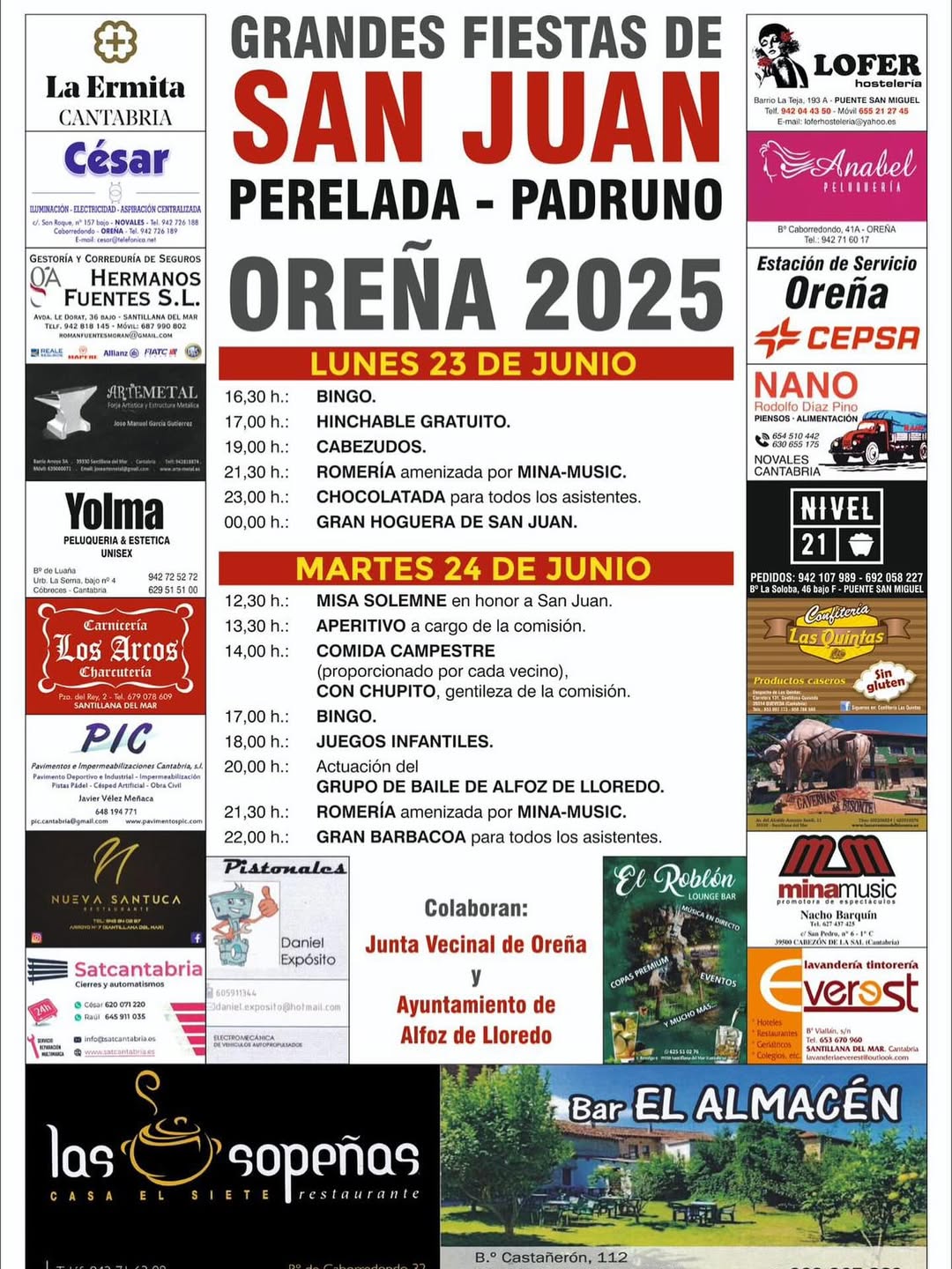 Fiestas de San Juan Oreña 2025