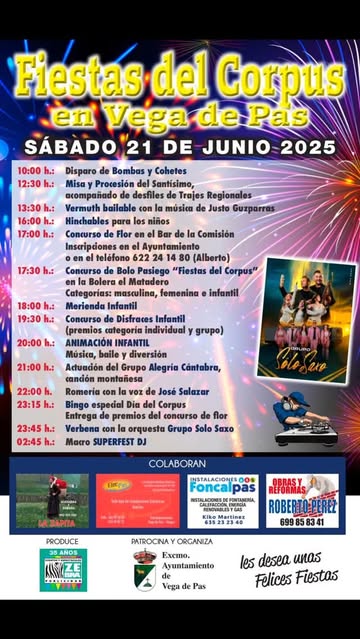 Fiestas del Corpus Vega de Pas 2025