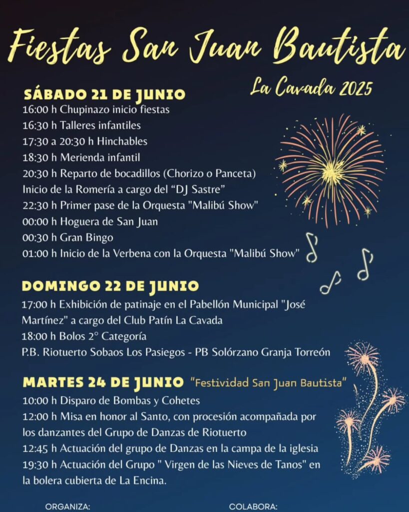 Fiestas San Juan Bautista La Cavada 2025