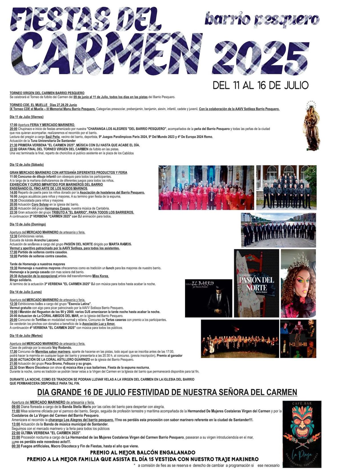 Fiestas del Carmen Barrio Pesquero 2025