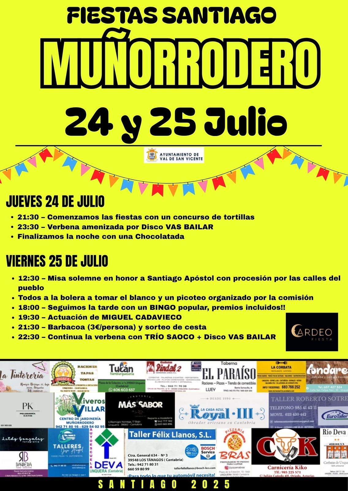 Fiestas Santiago Muñorrodero 2025