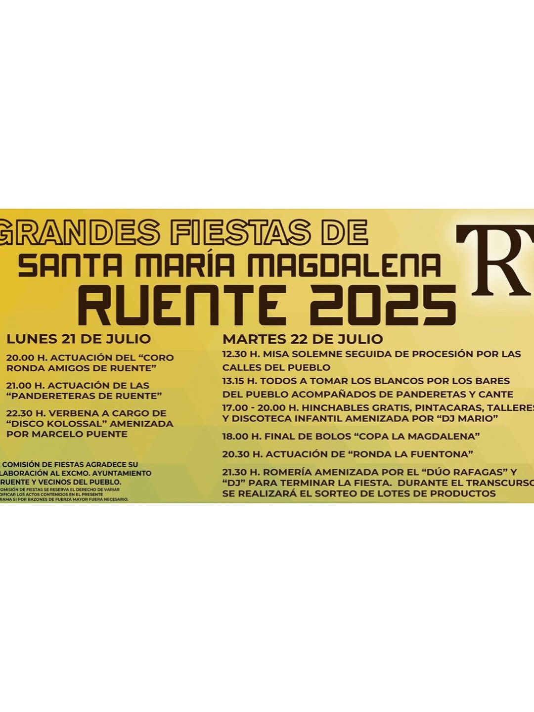 Santa María Magdalena Ruente 2025