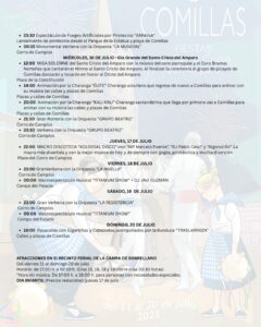 Fiestas del  Santo Cristo del Amparo Comillas 2025
