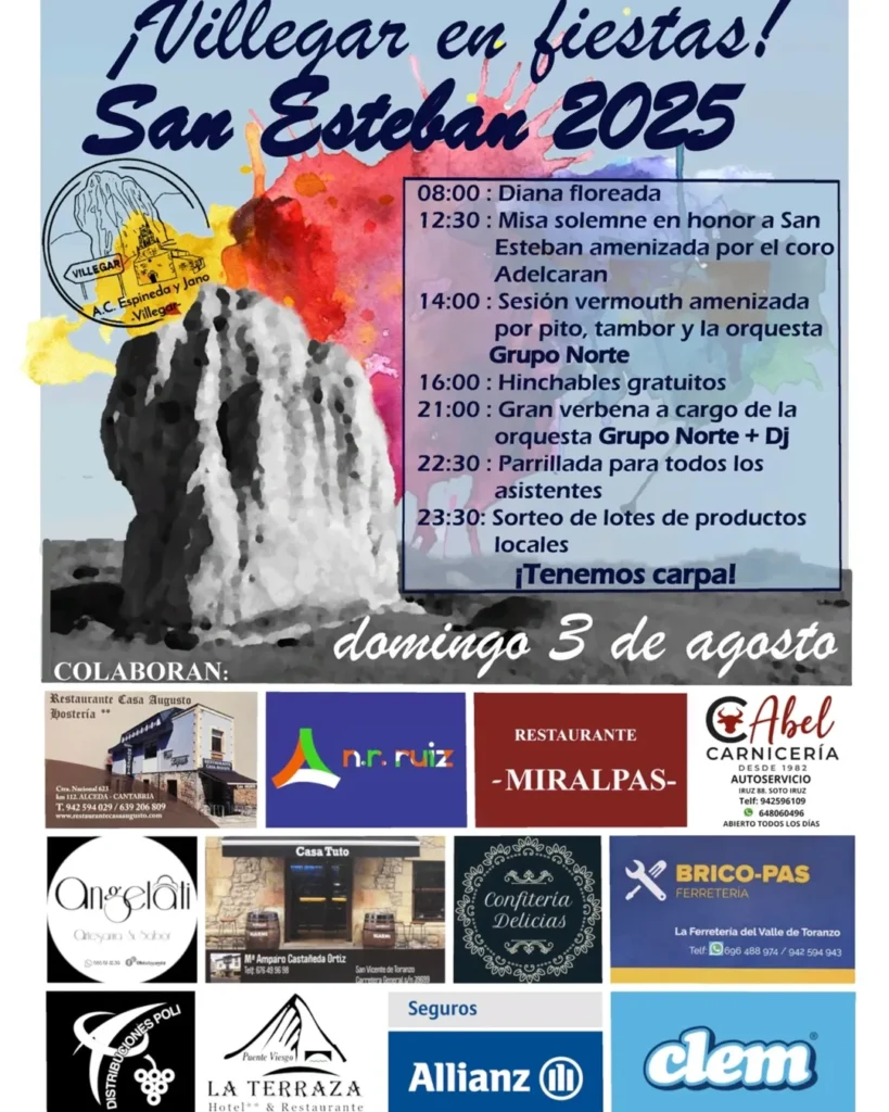 Fiestas de San Esteban Villegar 2025