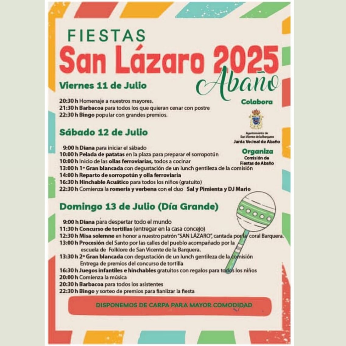 Fiestas de San Lázaro Abaño 2025