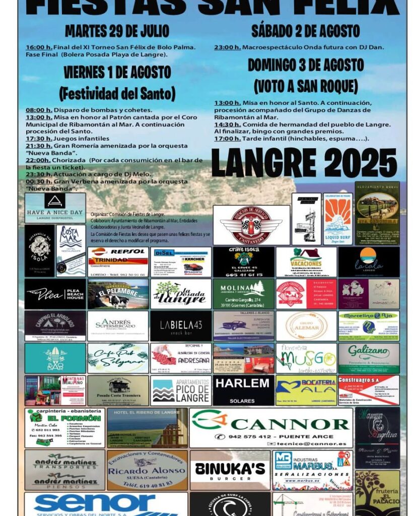 Fiestas de San Felix Langre 2025