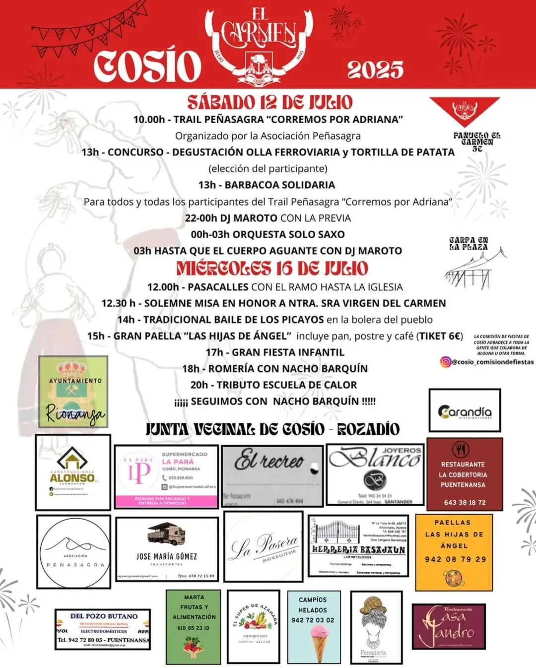Fiestas del Carmen Cosío 2025