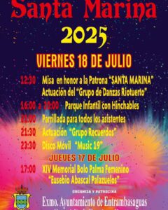 Fiestas de Santa Marina Entrambasaguas 2025