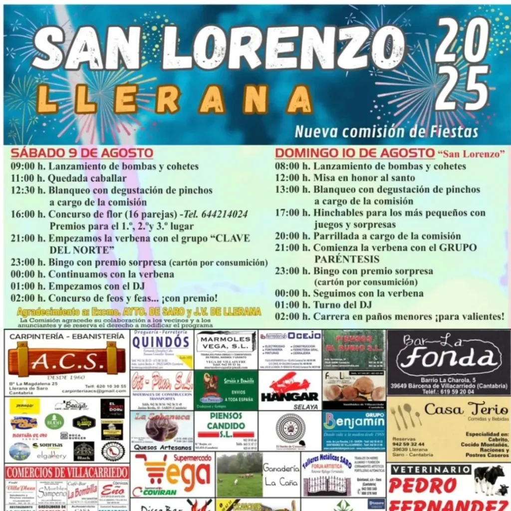 Fiestas de San Lorenzo LLerana 2025