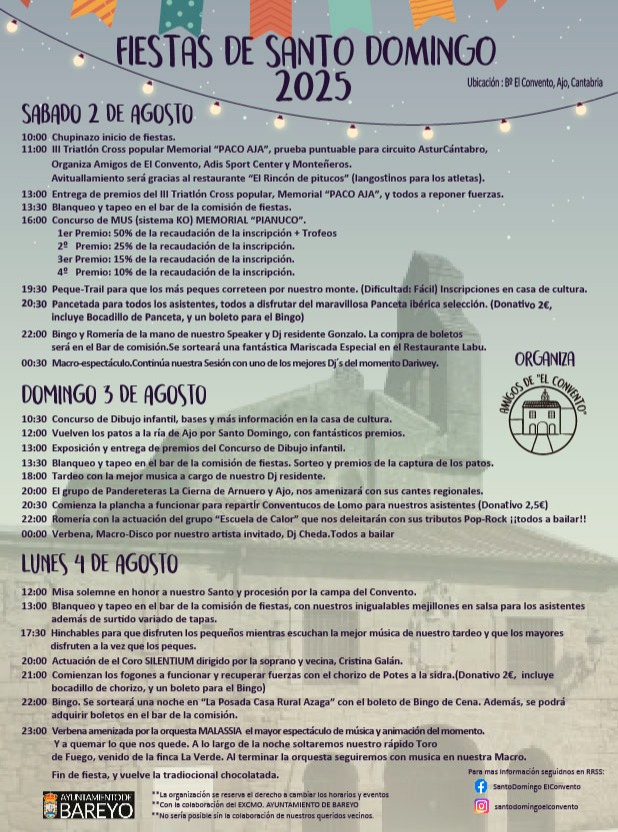 Fiestas de Santo Domingo El Convento 2025