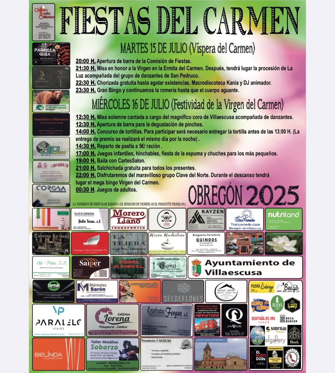 Fiestas del Carmen Obregon 2025