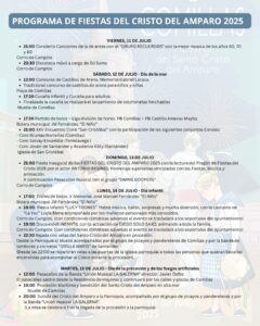 Fiestas del  Santo Cristo del Amparo Comillas 2025