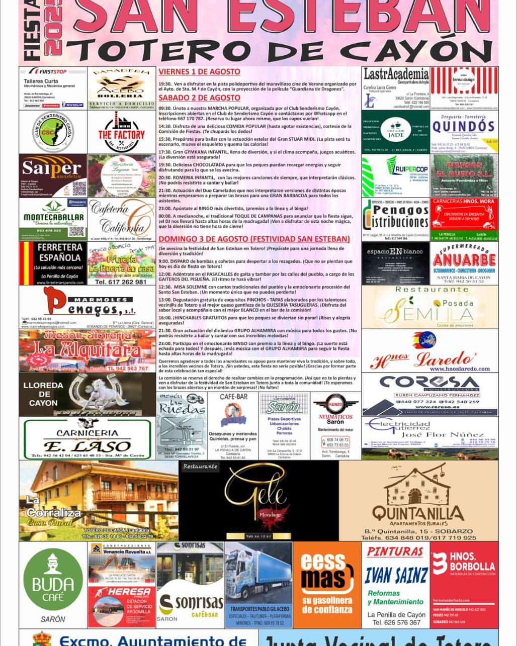 Fiestas de San Esteban Totero de Cayón 2025