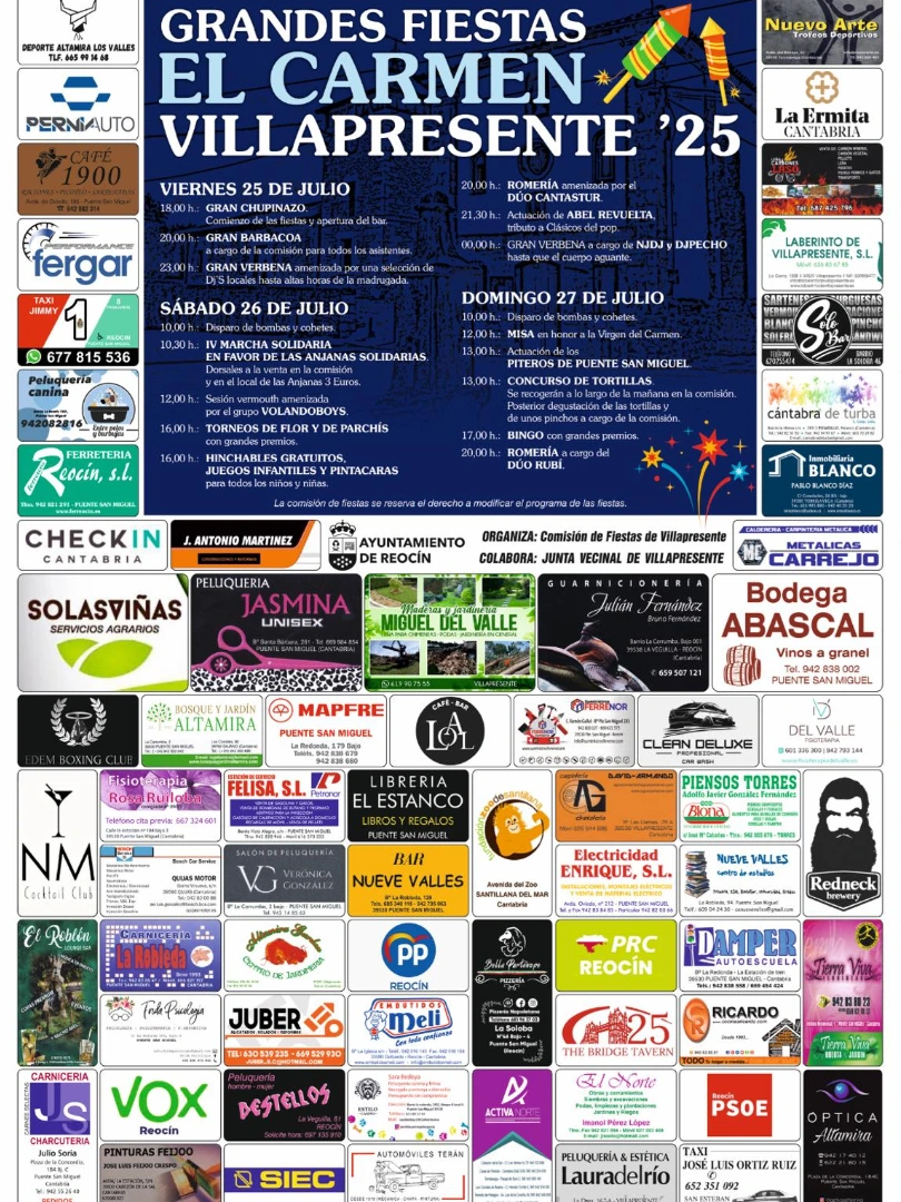 Fiestas del Carmen Villapresente 2025