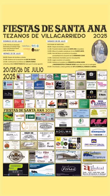 Fiestas de Santa Ana Tezanos de Villacarriedo 2025