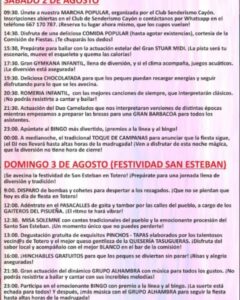 Fiestas de San Esteban Totero de Cayón 2025