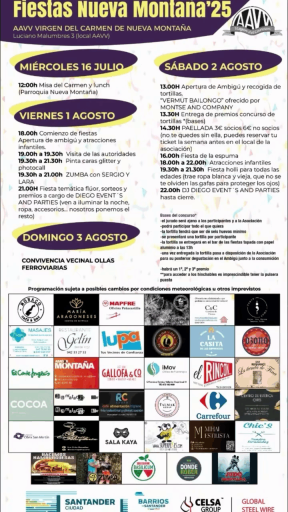 Fiestas Nueva Montaña 2025