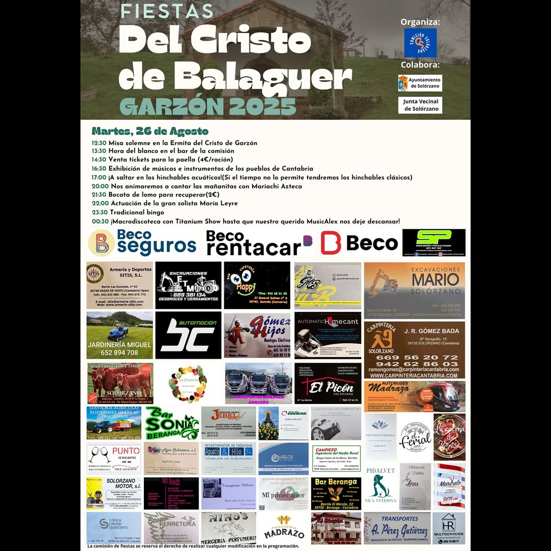 Fiestas del Cristo de Balaguer Garzón 2025