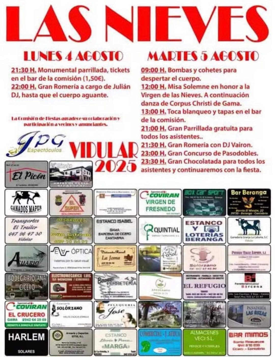 Las Nieves Vidular 2025