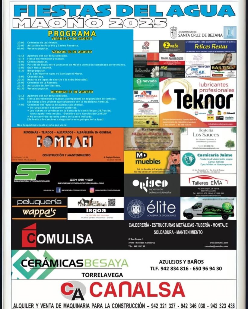 Fiestas del Agua Maoño 2025