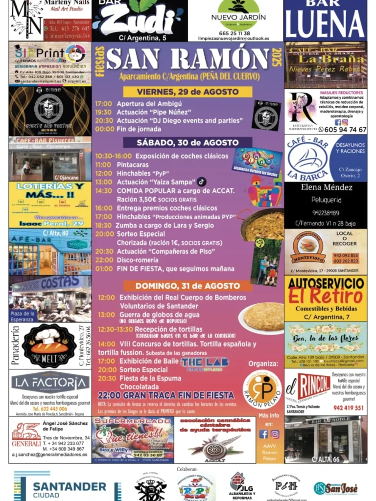 Fiestas San Ramón Pelayo 2025