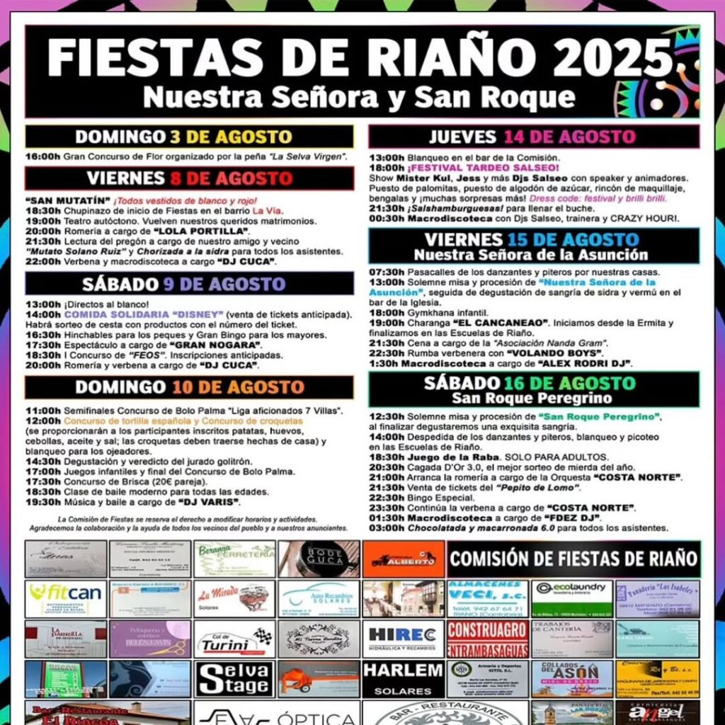 Fiestas de Riaño 2025
