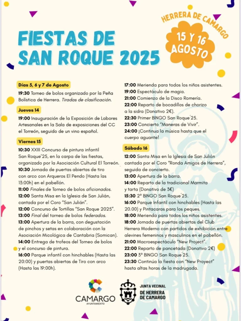Fiestas de San Roque Herrera de Camargo 2025