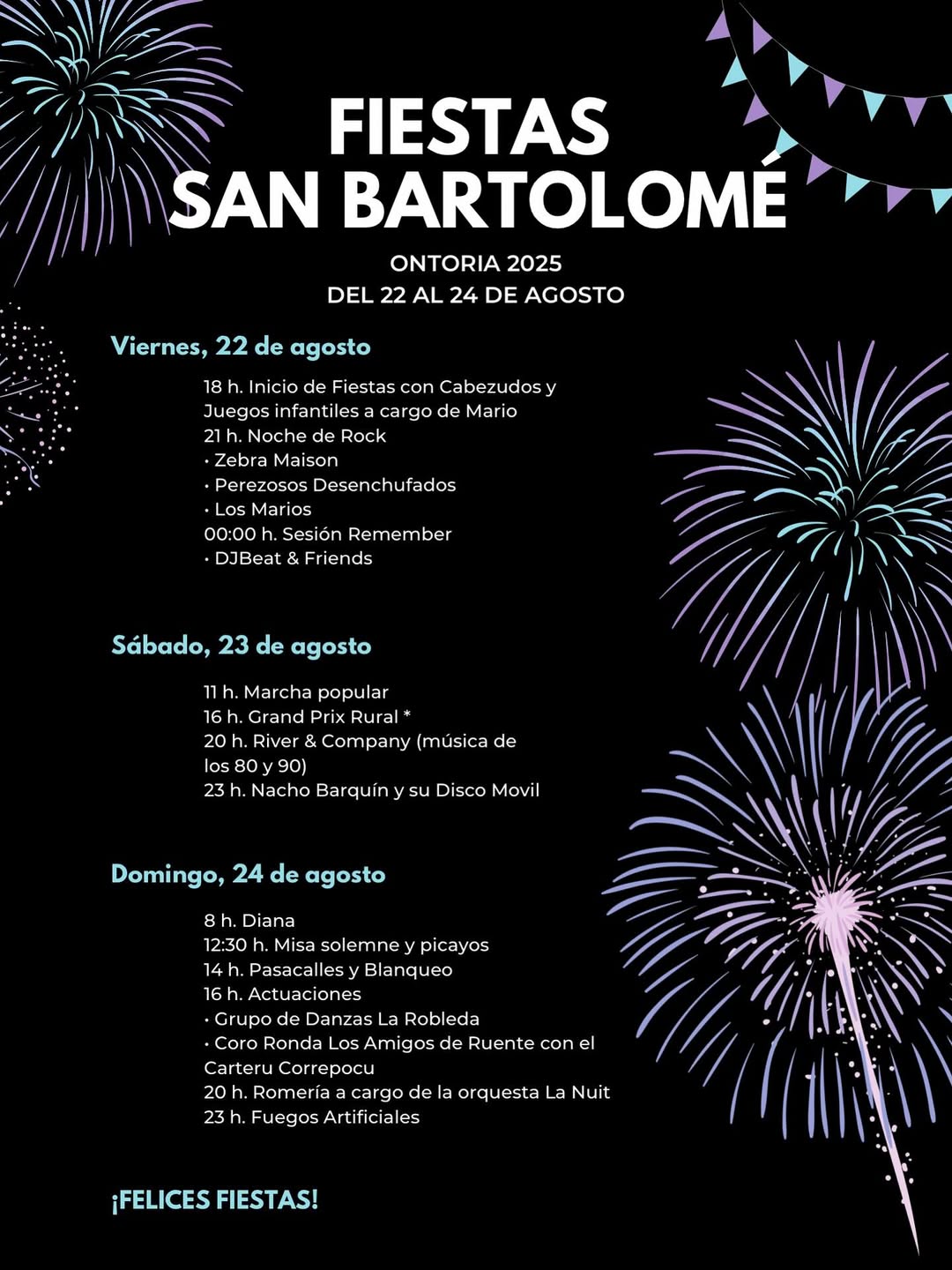 Fiestas de San Bartolomé Ontoria 2025