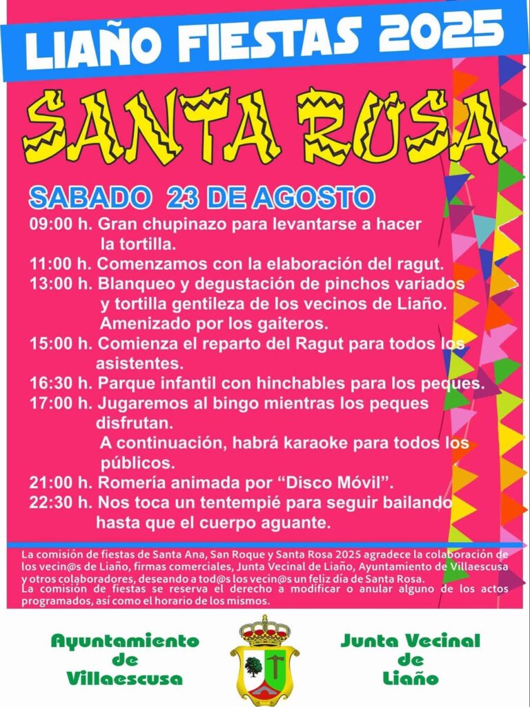 Fiestas de Liaño 2025