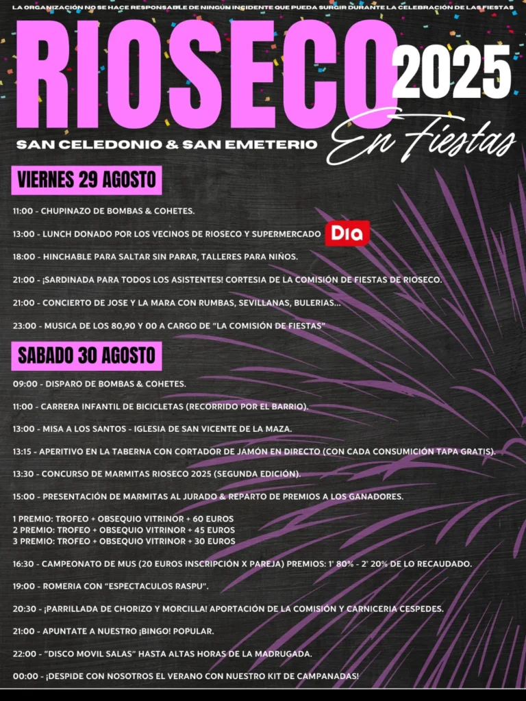 Fiestas Rioseco 2025