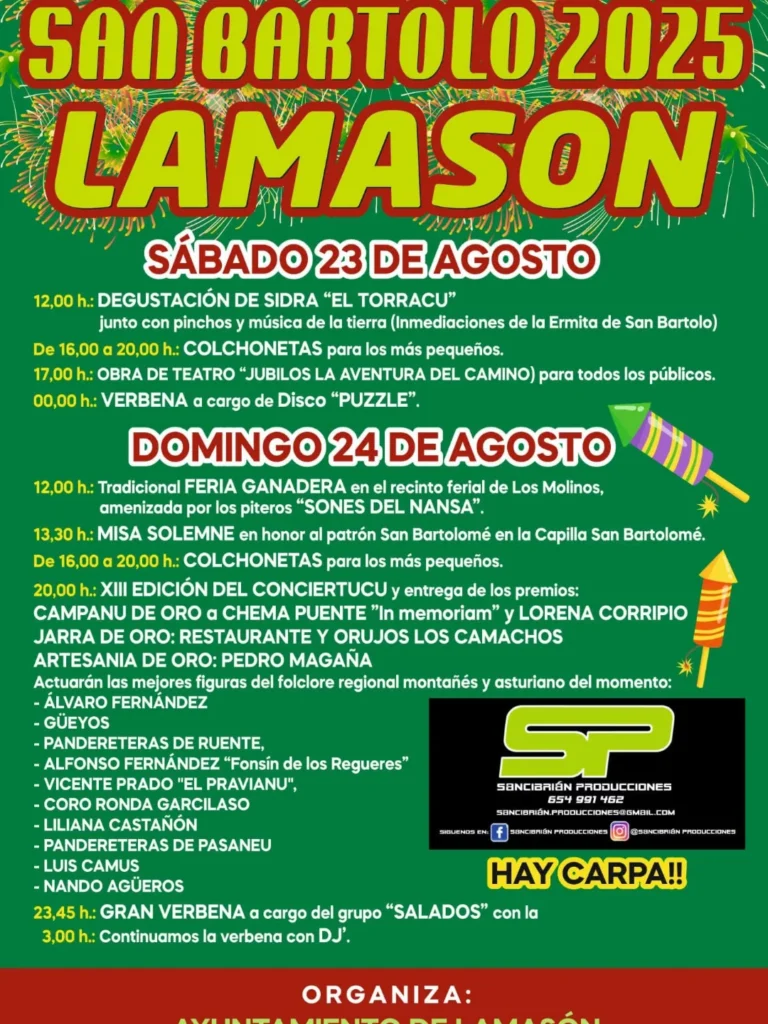 Fiestas de San Bartolo Lamasón 2025