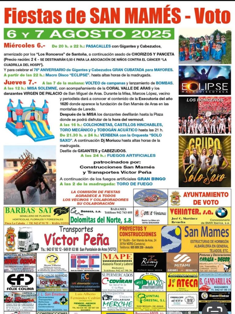Fiestas de San Mamés Voto 2025