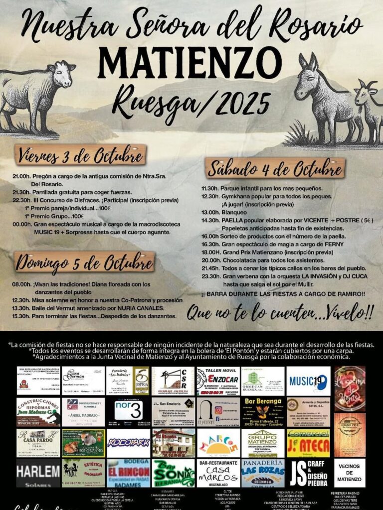Fiestas de nuestra señora del Rosario Matienzo 2025