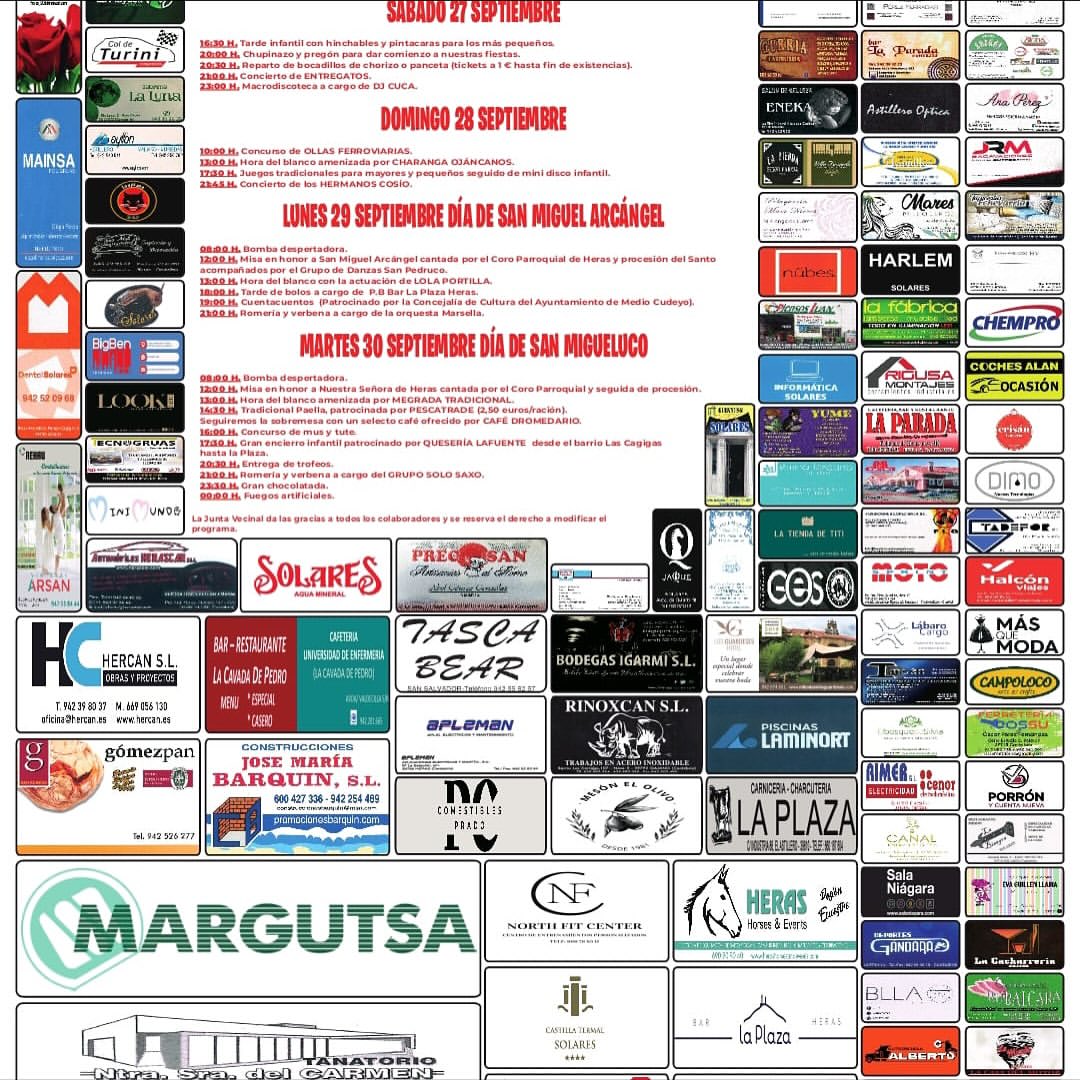 Fiestas de San Miguel Heras 2025