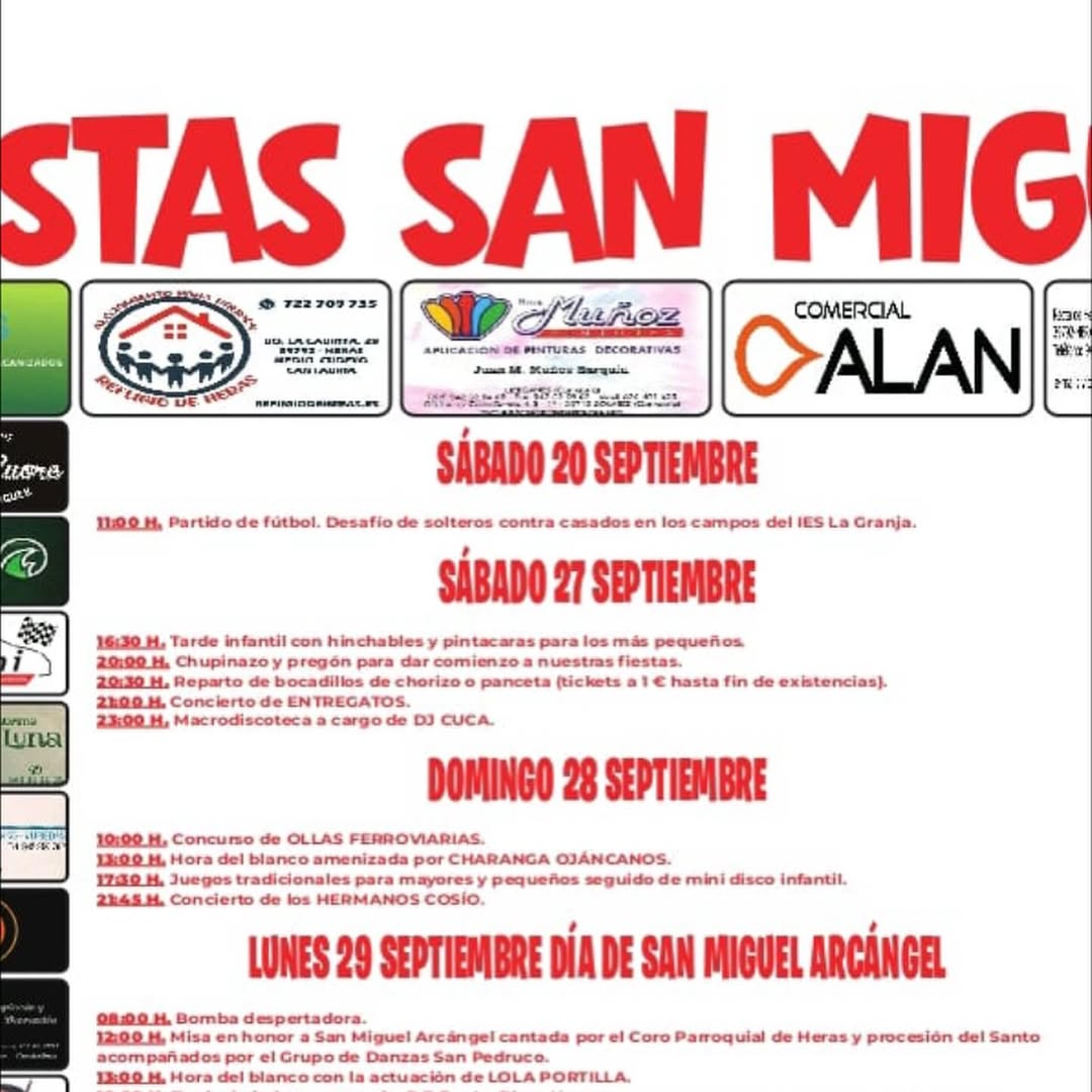Fiestas de San Miguel Heras 2025