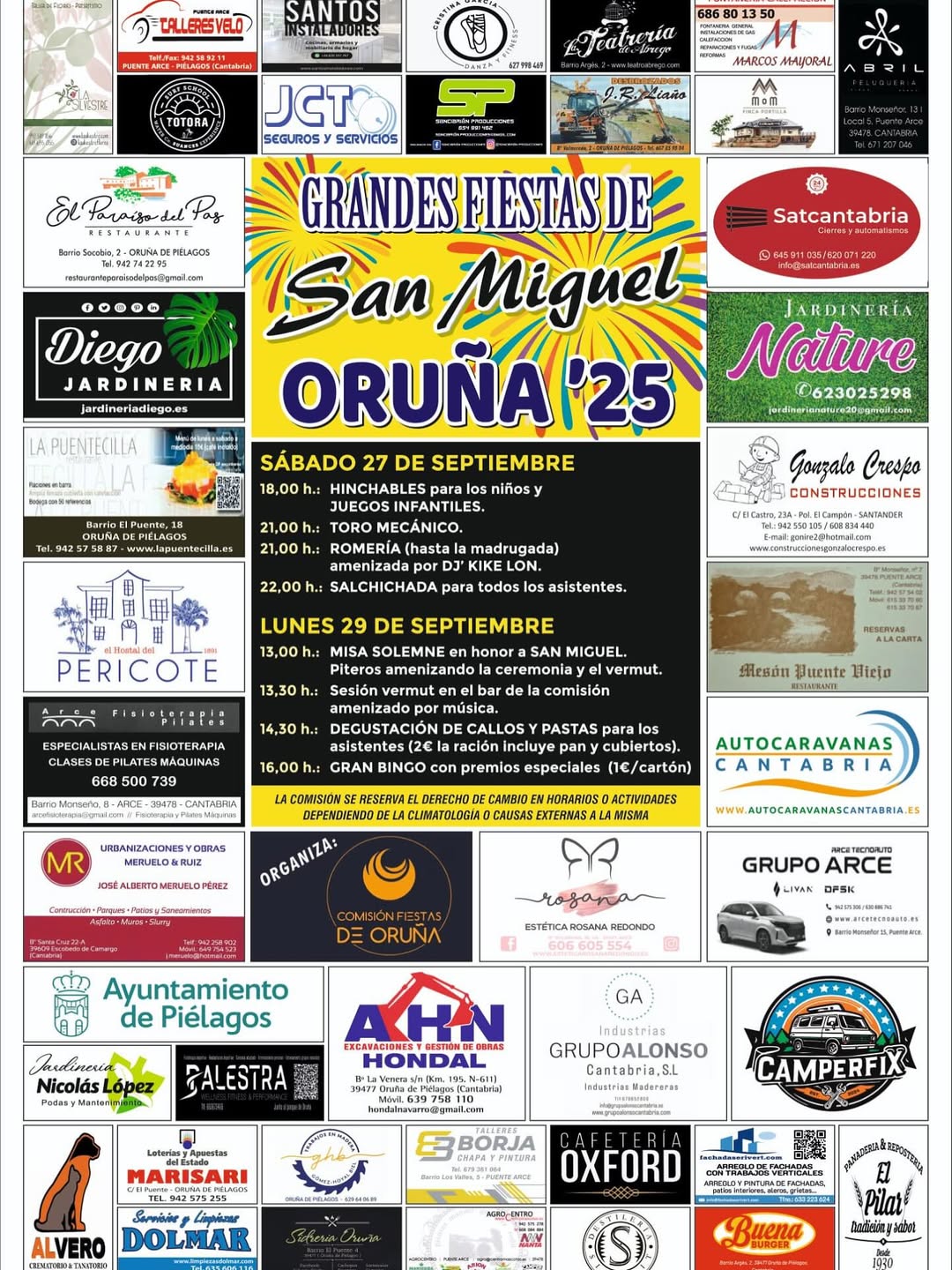 Grandes Fiestas de San Miguel Oruña 2025