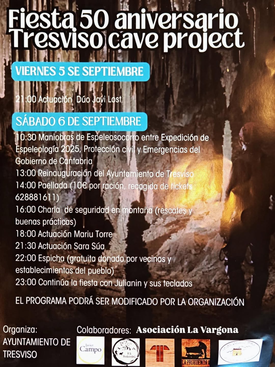 Fiesta Aniversario Tresviso Cave Proyect 2025