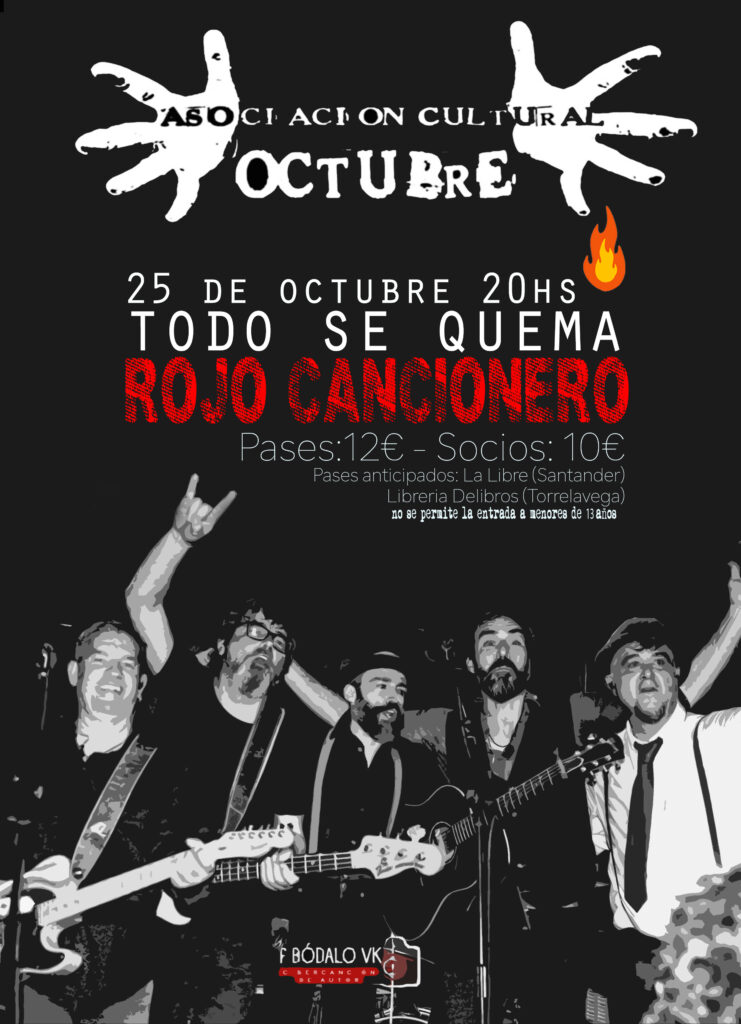 Concierto ROJO CANCIONERO PRESENTA «TODO SE QUEMA»