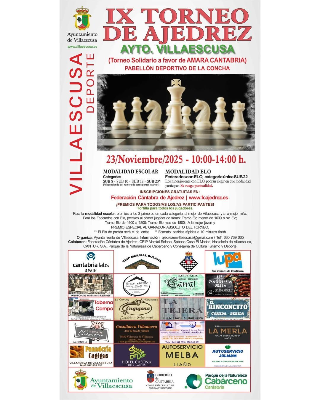 X Torneo de Ajedrez de Villaescusa 2025