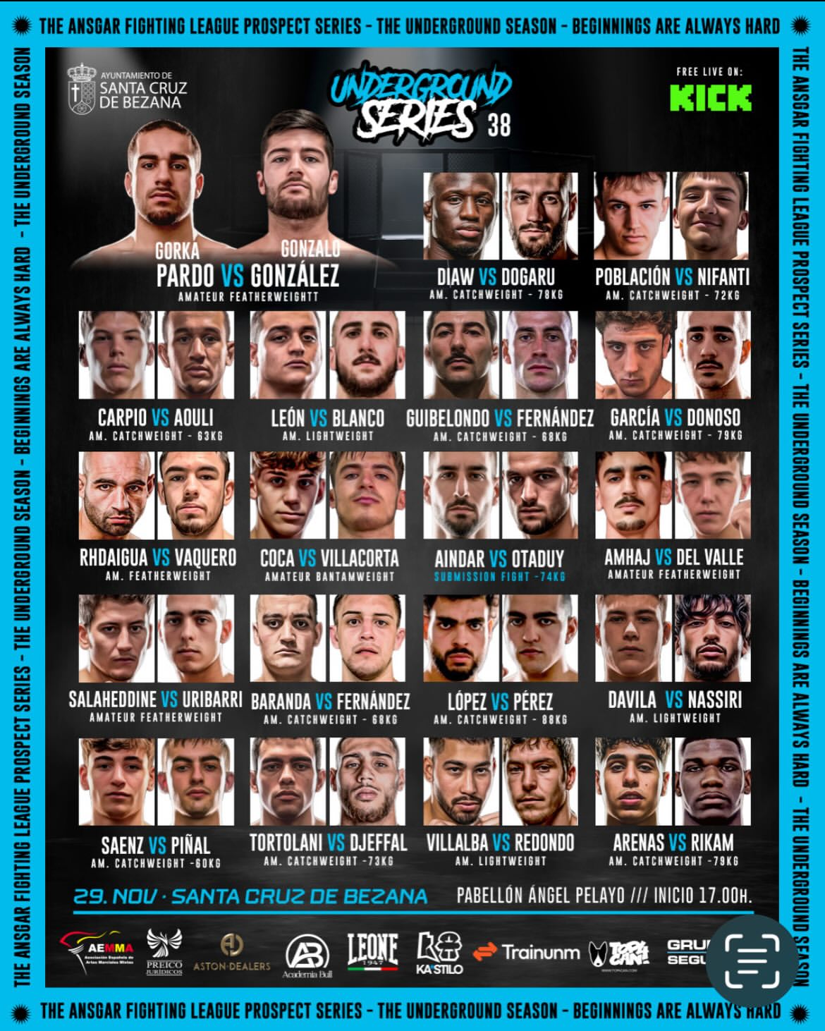Underground Series 29 Noviembre