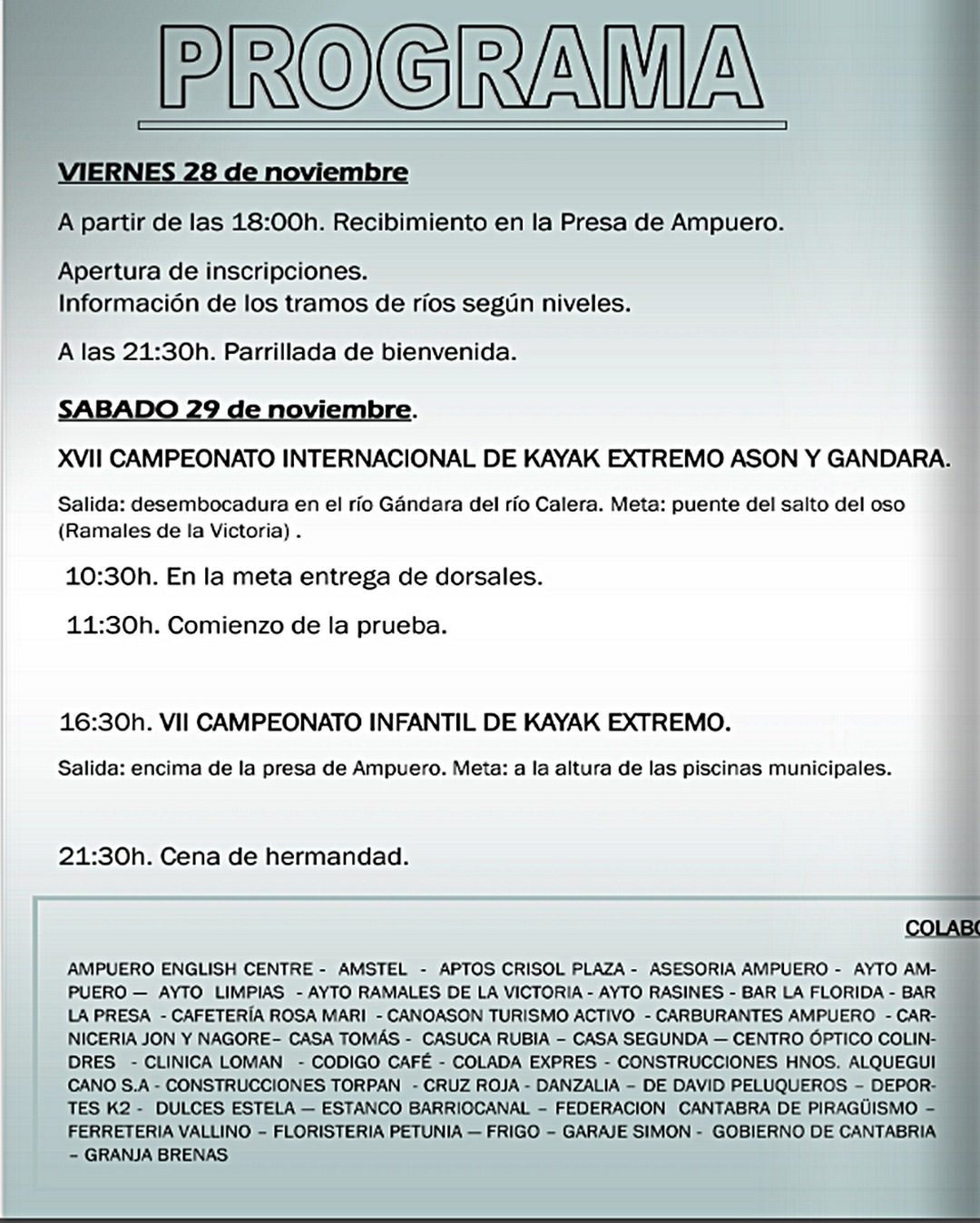 XVII CAMPEONATO DE KAYAK EXTREMO ASÓN Y GÁNDARA 2025