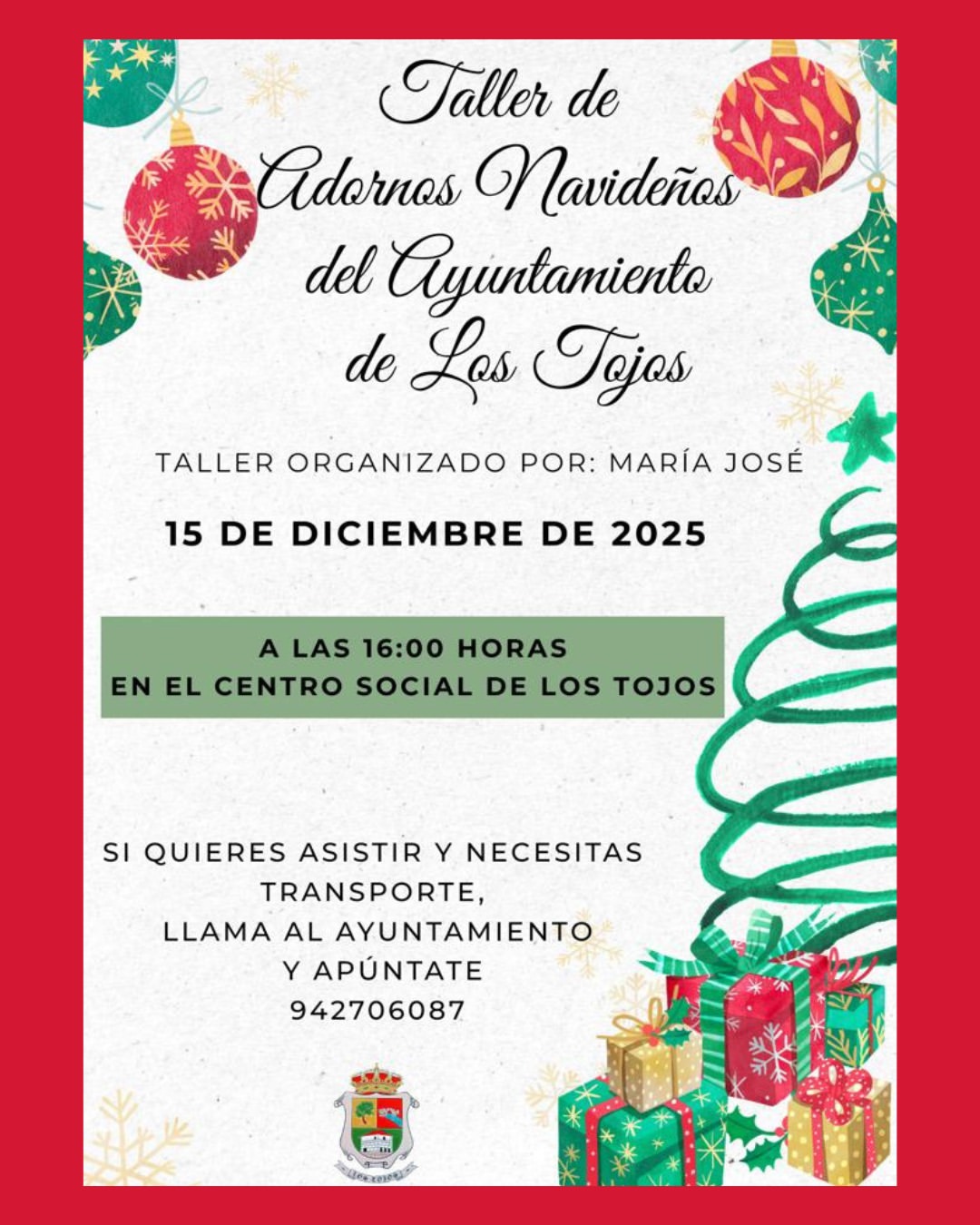 Taller de Adornos Navideños Los Tojos 2025