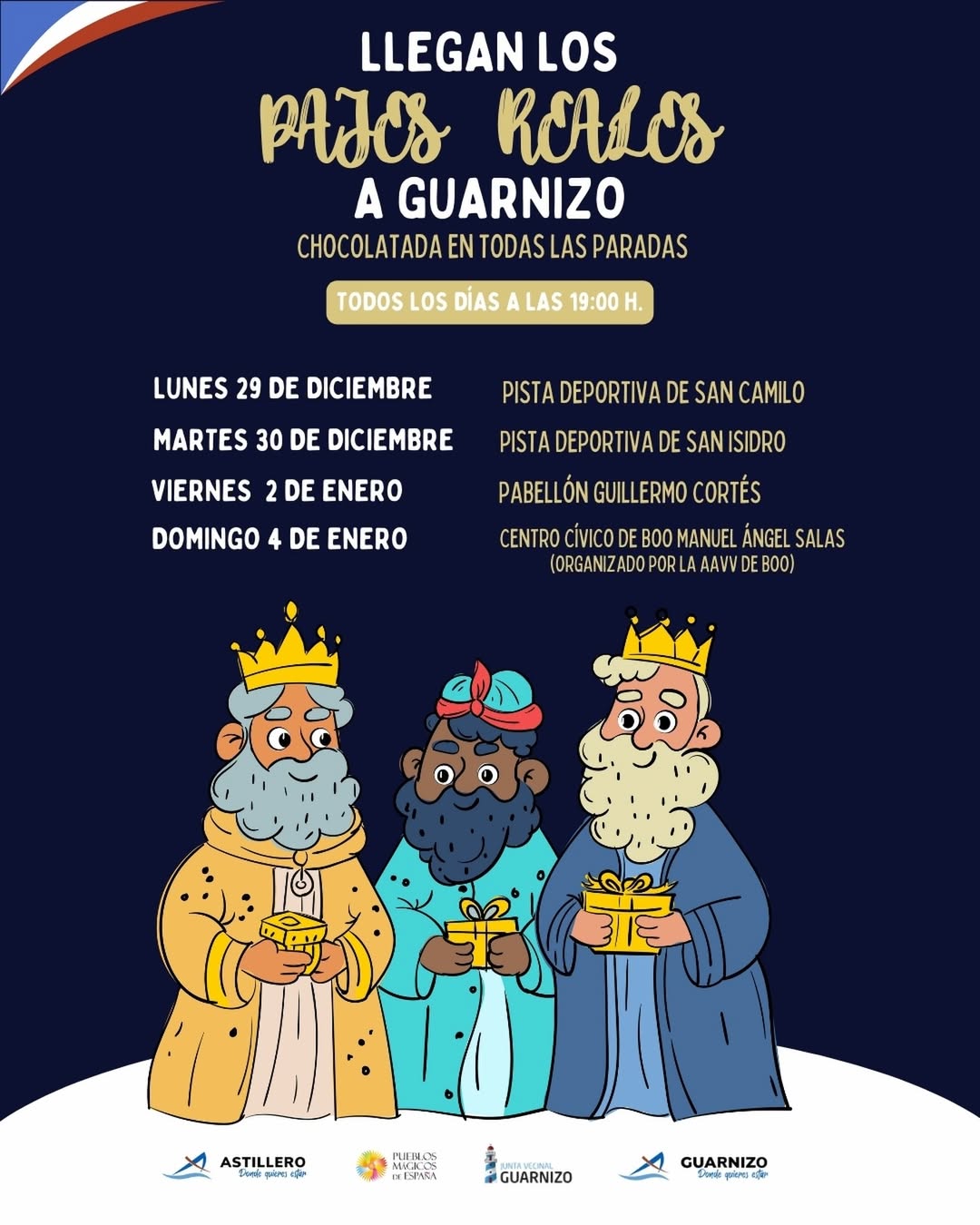 Llegada Pajes Reales a Guarnizo 2025