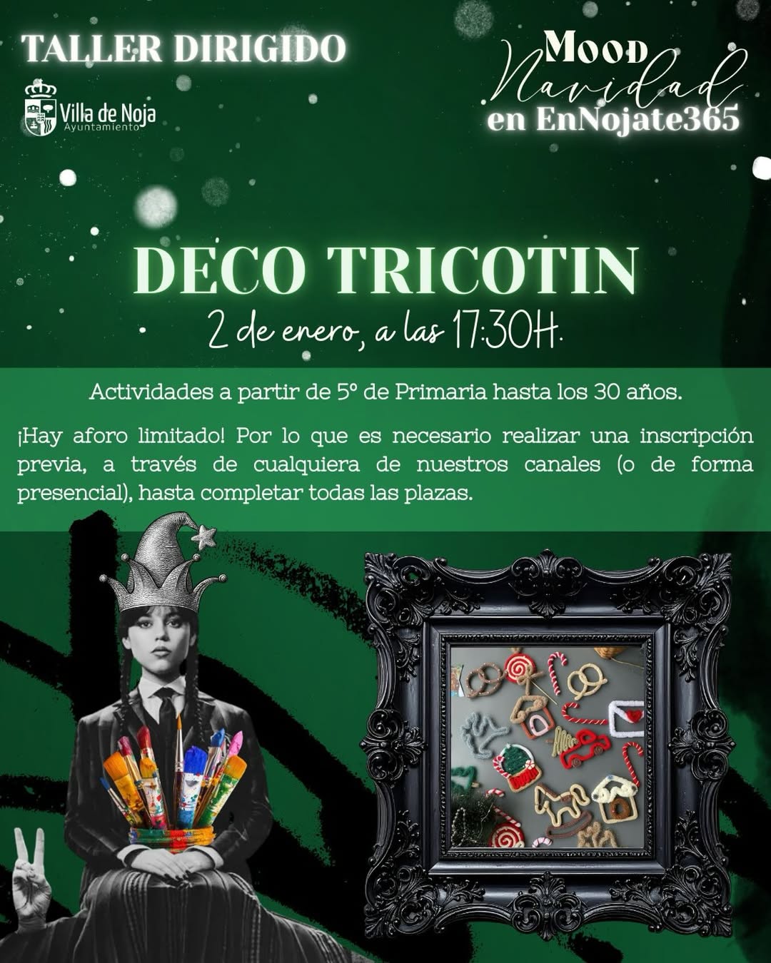 Taller – Decoración con tricotín