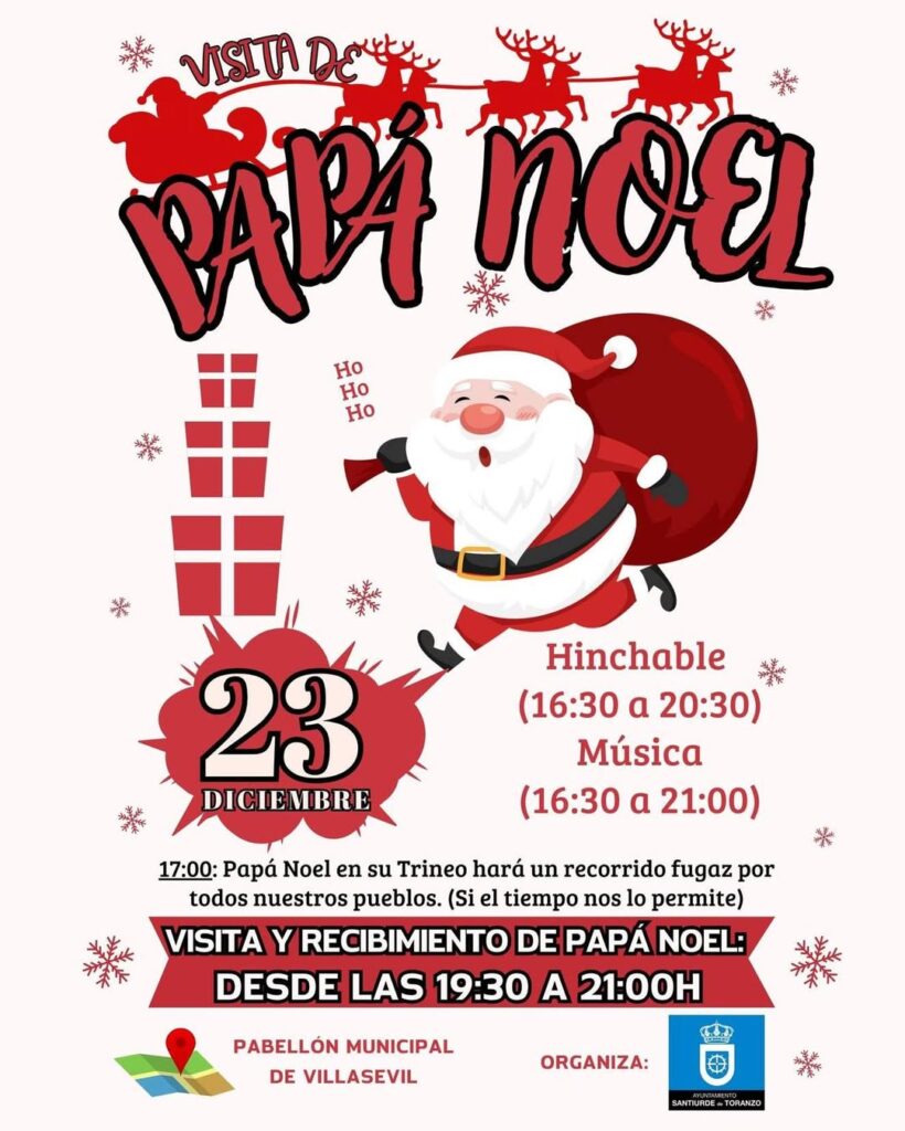 Visita Papa Noel Santiurde 2025